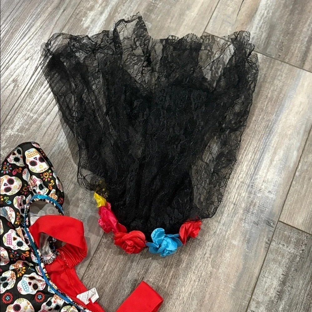 Seniorita day of the dead skull costume